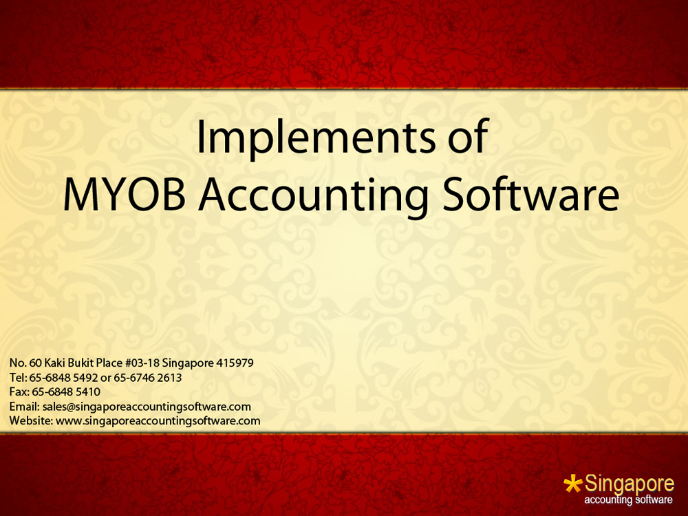Implements of MYOB Accounting Software 1000x750